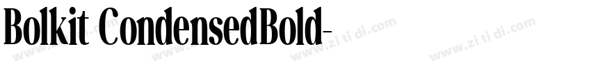 Bolkit CondensedBold字体转换